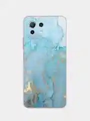 Светло-синий силиконовый чехол на Xiaomi Mi 11 Lite/5G NE / Сяоми Ми 11 Лайт прозрачный, с рисунком