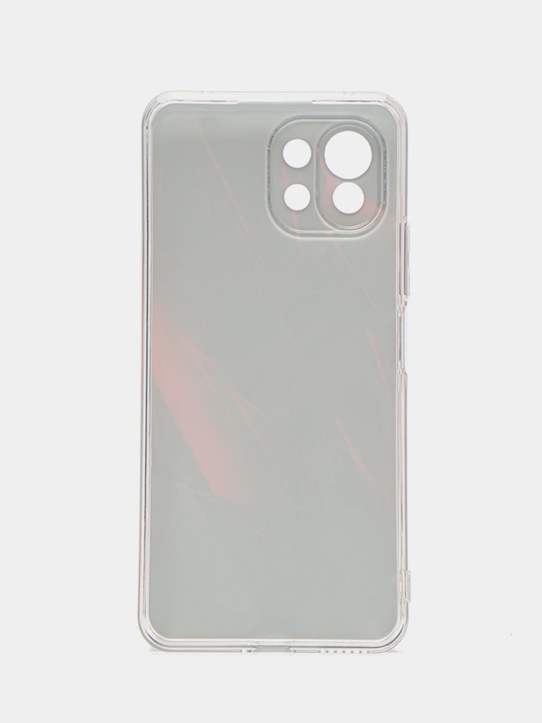 Красный силиконовый чехол на Xiaomi Mi 11 Lite/5G NE / Сяоми Ми 11 Лайт прозрачный, с рисунком