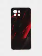 Красный силиконовый чехол на Xiaomi Mi 11 Lite/5G NE / Сяоми Ми 11 Лайт прозрачный, с рисунком