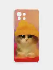 Желтый силиконовый чехол на Xiaomi Mi 11 Lite/5G NE / Сяоми Ми 11 Лайт прозрачный, с рисунком