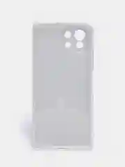 Серебряный силиконовый чехол на Xiaomi Mi 11 Lite/5G NE / Сяоми Ми 11 Лайт прозрачный, с рисунком
