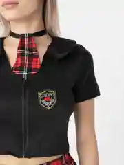 Красный эротический женский костюм "Студентка" для ролевых игр, костюм школьницы