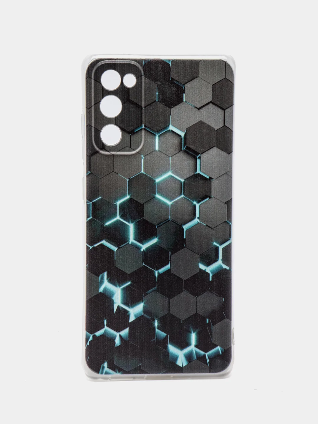 Бирюзовый силиконовый чехол на Samsung Galaxy S20 FE / Самсунг S20 FE прозрачный, с рисунком