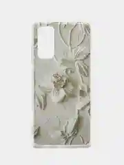 Молочный силиконовый чехол на Samsung Galaxy S20 FE / Самсунг S20 FE прозрачный, с рисунком