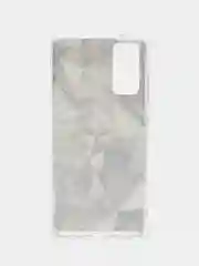 Серый металлик силиконовый чехол на Samsung Galaxy S20 FE / Самсунг S20 FE прозрачный, с рисунком