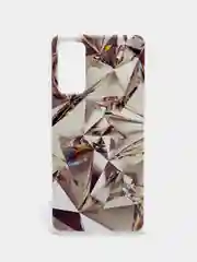 Серый металлик силиконовый чехол на Samsung Galaxy S20 FE / Самсунг S20 FE прозрачный, с рисунком