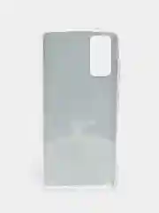 Серебряный силиконовый чехол на Samsung Galaxy S20 FE / Самсунг S20 FE прозрачный, с рисунком