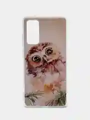 Светло-бежевый силиконовый чехол на Samsung Galaxy S20 FE / Самсунг S20 FE прозрачный, с рисунком