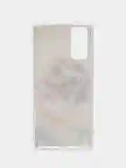 Светло-бежевый силиконовый чехол на Samsung Galaxy S20 FE / Самсунг S20 FE прозрачный, с рисунком