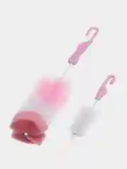Розовый ершик для мытья детских бутылочек