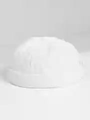 Белый кепка без козырька "Докер"