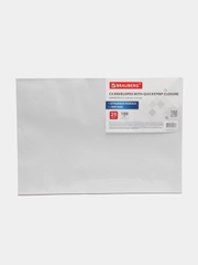 Конверты С4 (229х324мм), отрывная лента, 100г/м2, КОМПЛЕКТ 25шт, BRAUBERG, 121852