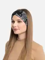 Черный бандана с классическим принтом  унисекс повязка / косынка / платок / ободок
