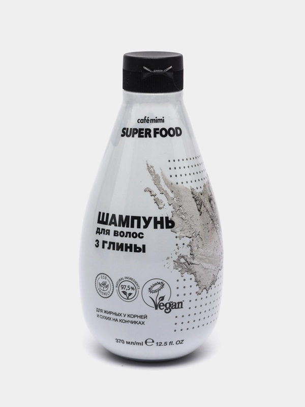 Шампунь для волос 3 глины Cafe mimi 370 мл