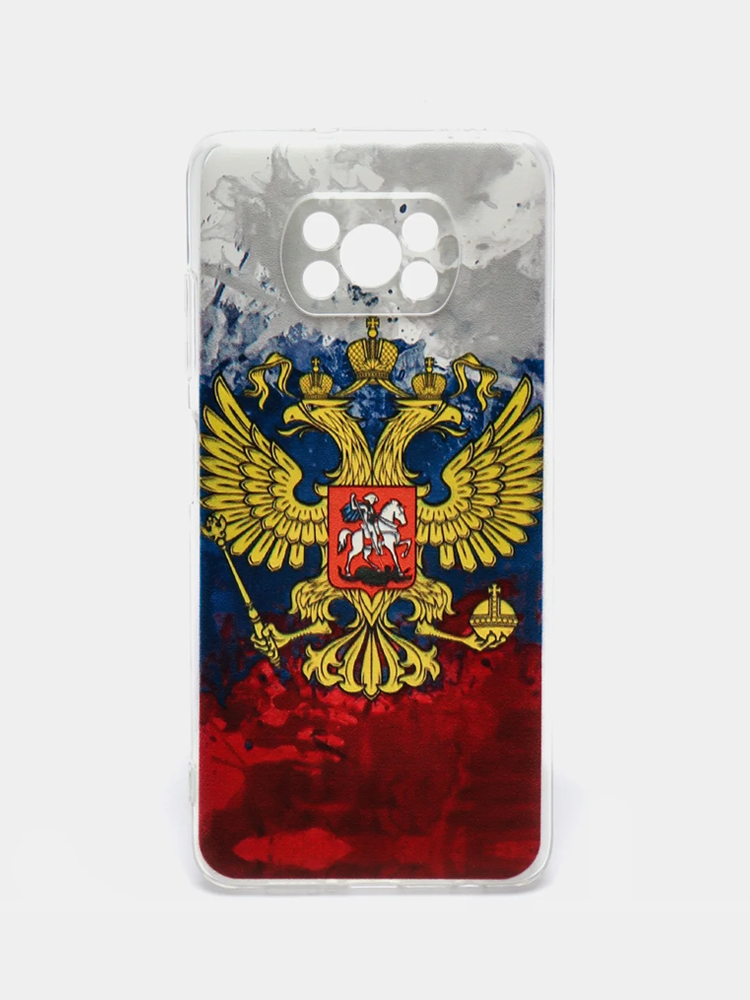 Синий силиконовый чехол на Xiaomi Poco X3/X3 Pro / Сяоми Poco X3/Х3 Про прозрачный, с рисунком