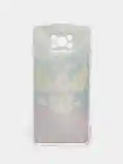Синий силиконовый чехол на Xiaomi Poco X3/X3 Pro / Сяоми Poco X3/Х3 Про прозрачный, с рисунком