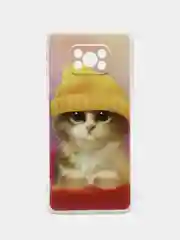 Желтый силиконовый чехол на Xiaomi Poco X3/X3 Pro / Сяоми Poco X3/Х3 Про прозрачный, с рисунком