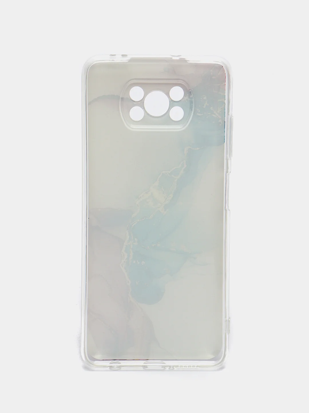 Ледяной силиконовый чехол на Xiaomi Poco X3/X3 Pro / Сяоми Poco X3/Х3 Про прозрачный, с рисунком