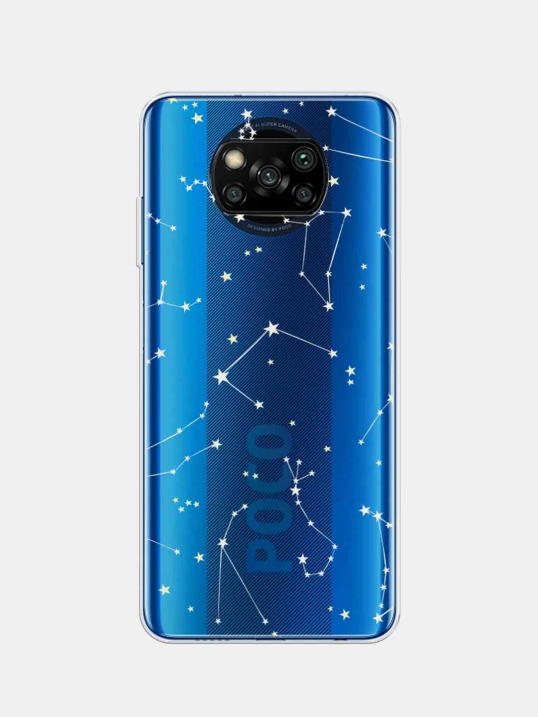 Прозрачный силиконовый чехол на Xiaomi Poco X3/X3 Pro / Сяоми Poco X3/Х3 Про прозрачный, с рисунком