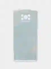 Светло-синий силиконовый чехол на Xiaomi Poco X3/X3 Pro / Сяоми Poco X3/Х3 Про прозрачный, с рисунком