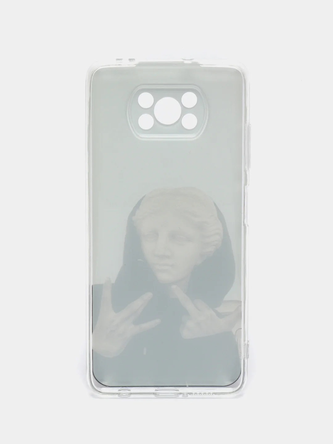 Бронзовый силиконовый чехол на Xiaomi Poco X3/X3 Pro / Сяоми Poco X3/Х3 Про прозрачный, с рисунком