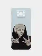Бронзовый силиконовый чехол на Xiaomi Poco X3/X3 Pro / Сяоми Poco X3/Х3 Про прозрачный, с рисунком