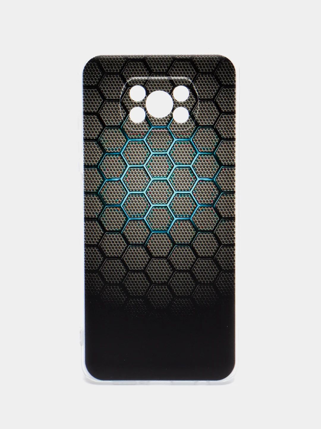 Темно-синий силиконовый чехол на Xiaomi Poco X3/X3 Pro / Сяоми Poco X3/Х3 Про прозрачный, с рисунком
