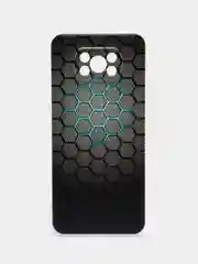 Темно-синий силиконовый чехол на Xiaomi Poco X3/X3 Pro / Сяоми Poco X3/Х3 Про прозрачный, с рисунком