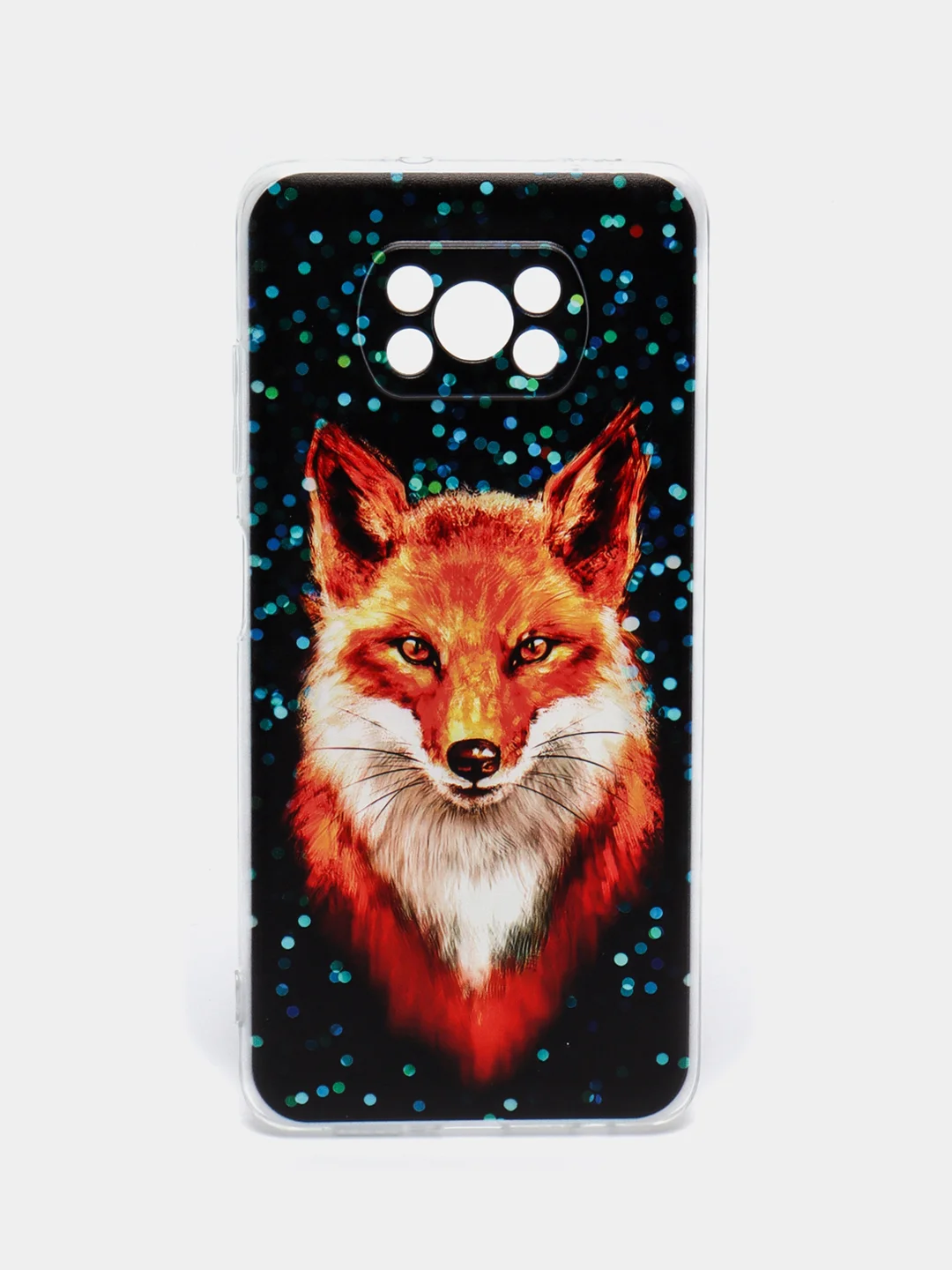 Рыжий силиконовый чехол на Xiaomi Poco X3/X3 Pro / Сяоми Poco X3/Х3 Про прозрачный, с рисунком
