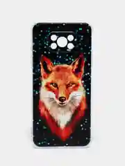 Рыжий силиконовый чехол на Xiaomi Poco X3/X3 Pro / Сяоми Poco X3/Х3 Про прозрачный, с рисунком
