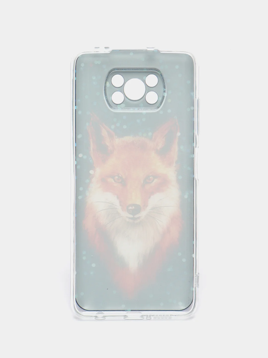 Рыжий силиконовый чехол на Xiaomi Poco X3/X3 Pro / Сяоми Poco X3/Х3 Про прозрачный, с рисунком