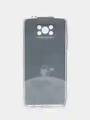 Серебряный силиконовый чехол на Xiaomi Poco X3/X3 Pro / Сяоми Poco X3/Х3 Про прозрачный, с рисунком