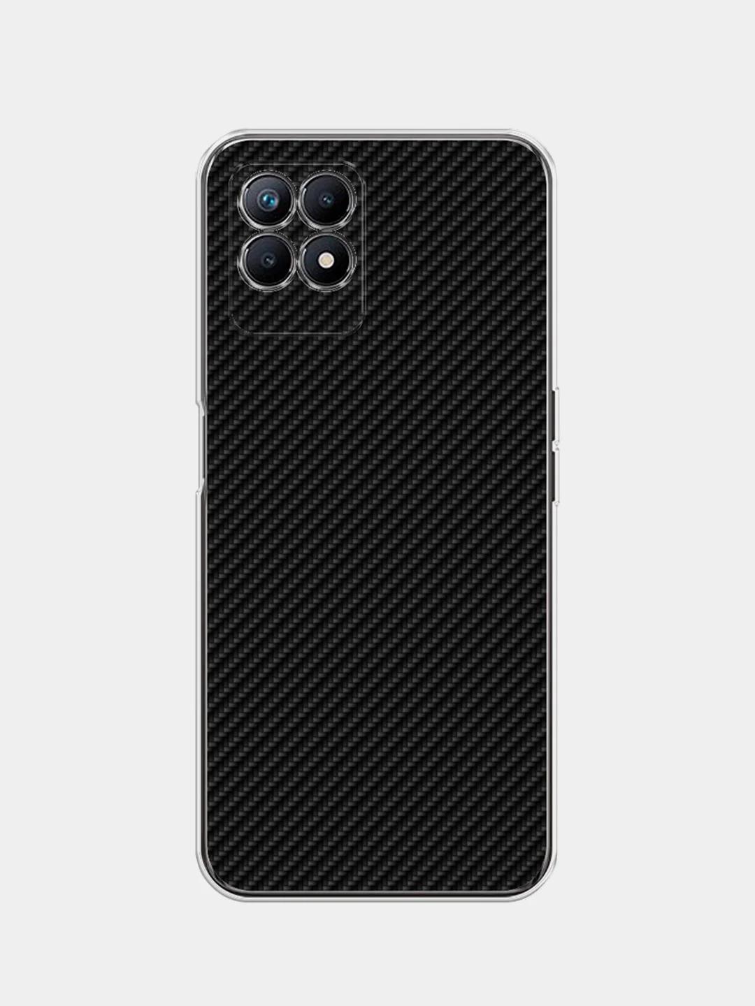 Хаки силиконовый чехол на Realme 8i / Реалми 8i прозрачный, с рисунком, защита камеры