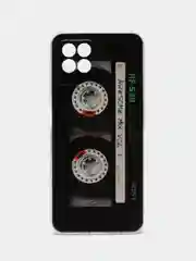 Хром силиконовый чехол на Realme 8i / Реалми 8i прозрачный, с рисунком, защита камеры