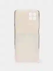 Желтый силиконовый чехол на Realme 8i / Реалми 8i прозрачный, с рисунком, защита камеры