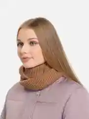 Хаки снуд женский вязаный, шарф шерстяной, хомут