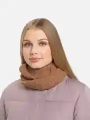 Хаки снуд женский вязаный, шарф шерстяной, хомут