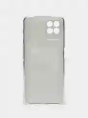 Тёмно-коричневый силиконовый чехол на Realme 8i / Реалми 8i прозрачный, с рисунком, защита камеры