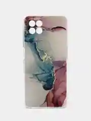 Ледяной силиконовый чехол на Realme 8i / Реалми 8i прозрачный, с рисунком, защита камеры