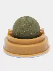 Вращающийся шарик из кошачьей мяты с клейким основанием