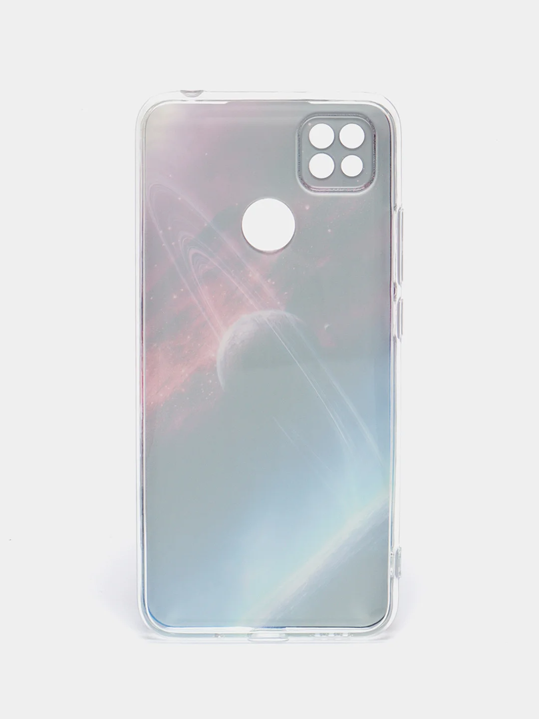Аметистовый силиконовый чехол на Xiaomi Redmi 9C / Сяоми Редми 9С прозрачный с рисунком, защита камеры