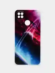 Аметистовый силиконовый чехол на Xiaomi Redmi 9C / Сяоми Редми 9С прозрачный с рисунком, защита камеры