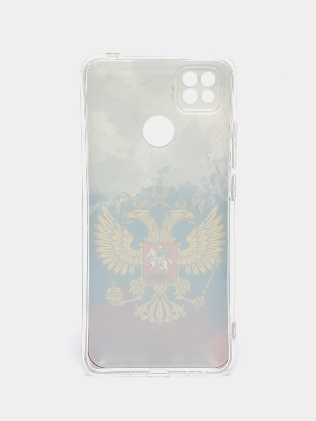 Синий силиконовый чехол на Xiaomi Redmi 9C / Сяоми Редми 9С прозрачный с рисунком, защита камеры