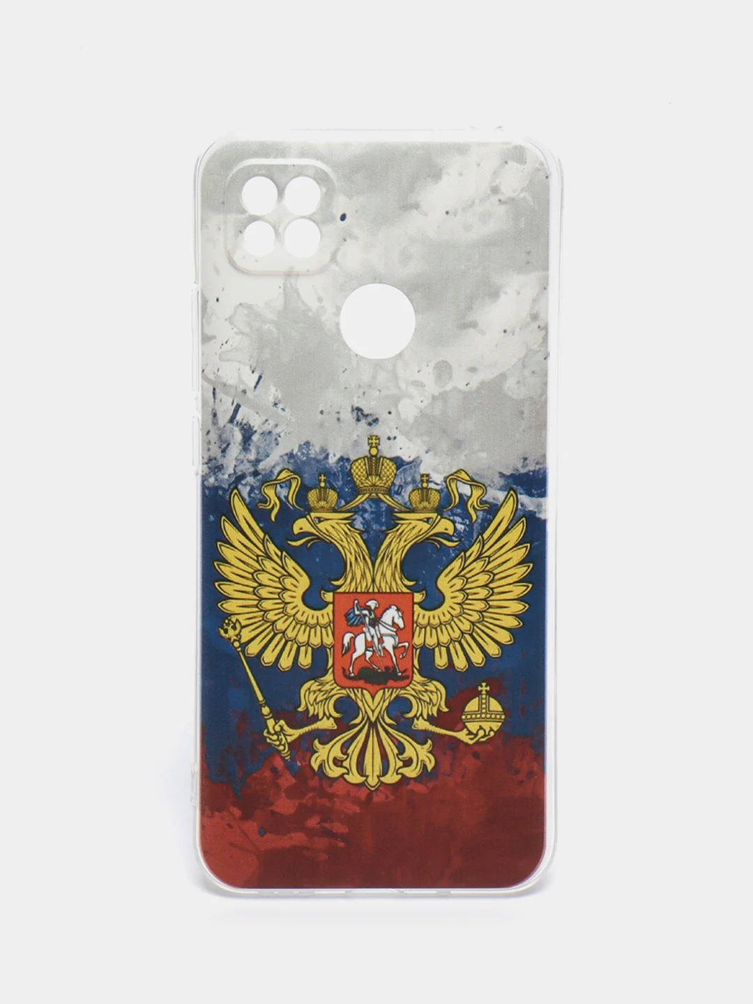 Синий силиконовый чехол на Xiaomi Redmi 9C / Сяоми Редми 9С прозрачный с рисунком, защита камеры