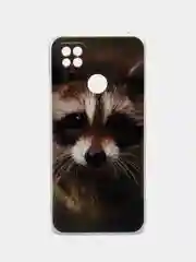 Коричневый силиконовый чехол на Xiaomi Redmi 9C / Сяоми Редми 9С прозрачный с рисунком, защита камеры