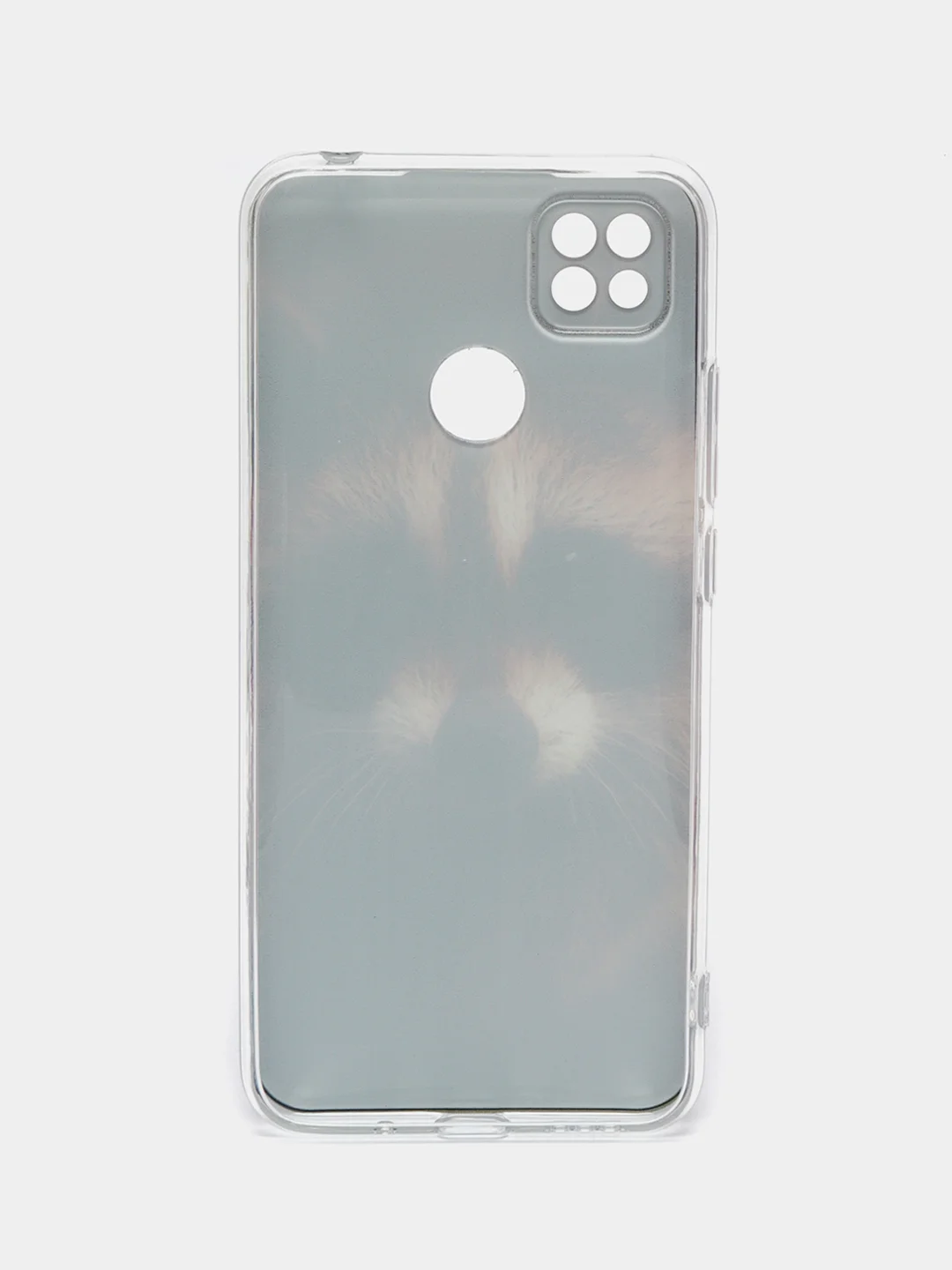 Коричневый силиконовый чехол на Xiaomi Redmi 9C / Сяоми Редми 9С прозрачный с рисунком, защита камеры