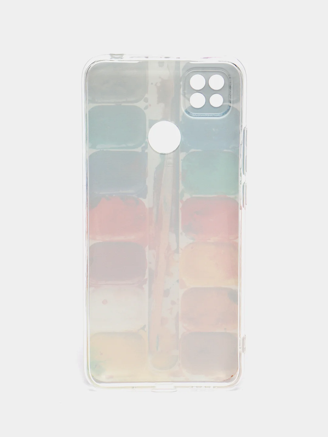 Бордовый силиконовый чехол на Xiaomi Redmi 9C / Сяоми Редми 9С прозрачный с рисунком, защита камеры