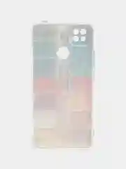 Бордовый силиконовый чехол на Xiaomi Redmi 9C / Сяоми Редми 9С прозрачный с рисунком, защита камеры