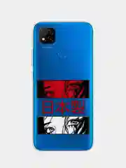 Алый силиконовый чехол на Xiaomi Redmi 9C / Сяоми Редми 9С прозрачный с рисунком, защита камеры