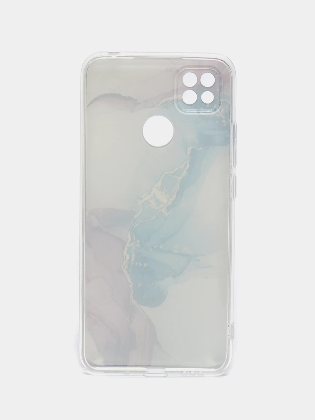 Ледяной силиконовый чехол на Xiaomi Redmi 9C / Сяоми Редми 9С прозрачный с рисунком, защита камеры